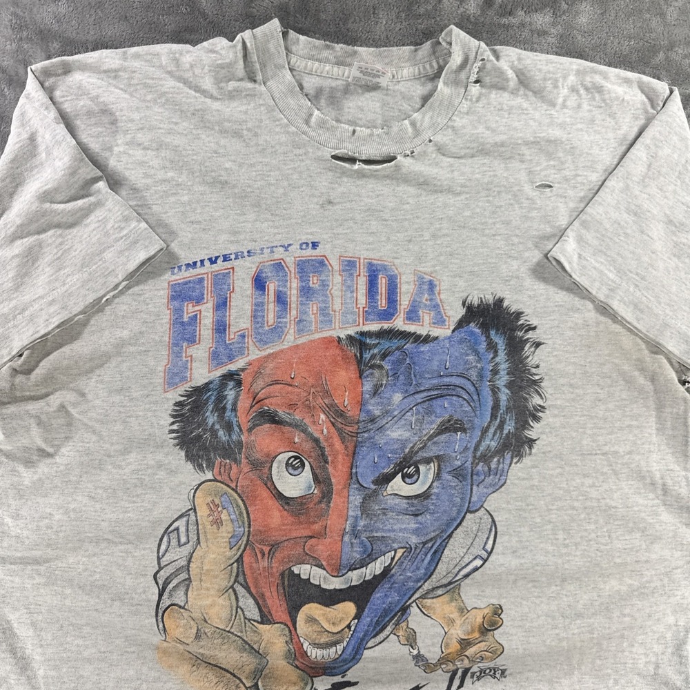 Vintage University Of Florida Fanatic T-Shirt Mens XL Distressed College UF NCAA - Picture 2 of 16